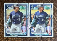 JULIO RODRIGUEZ 2024 BOWMAN CHROME MEGA BOX MOJO + BASE #90 - SEATTLE MARINERS🔥
