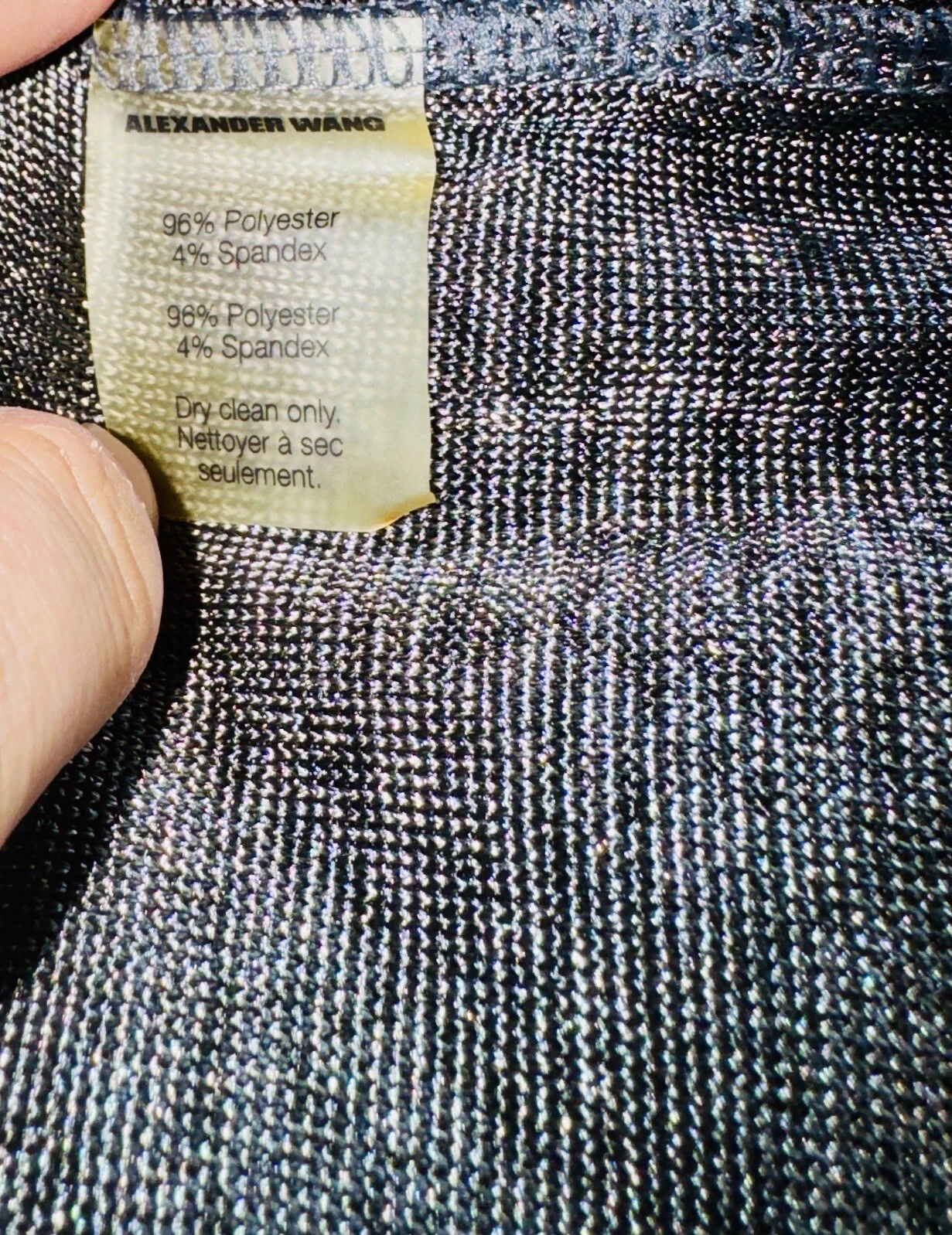 Abito da canotta posteriore T ALEXANDER WANG L XL grigio alto lavorato a maglia lunghezza intera