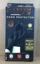 Copper Fit Black Compression Hand Protector Gloves S/M