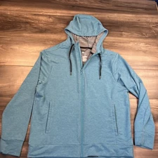 All In Motion Sweatshirt Large Blue Long Sleeve Full Zip Activewear