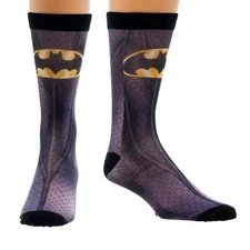 Batman Mens' Sublimated Crew Socks DC Comics 1 Pair NWT