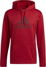 adidas Men's Game and Go Pullover Hoodie - Red M 