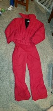 Womens Red Roffe Skiwear Jacket & Snowpants Size 12