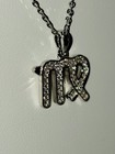 Virgo Zodiac Sign Series  VVS Moissanite 925 Sterling Silver Necklace 