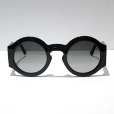 Loewe LW40081U 01B Sunglasses Men's ANAGRAM Chunky Black Oversized Round + Case