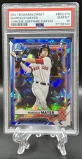 Marcelo Mayer 2021 Bowman Draft Chrome Sapphire 1st #BDC-174 PSA Gem Mint 10!