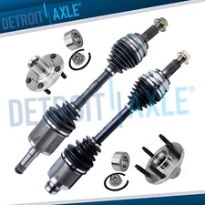 FWD Front Wheel Bearing Hubs CV Axle Shaft for 2007 - 2010 Ford Edge Lincoln MKX