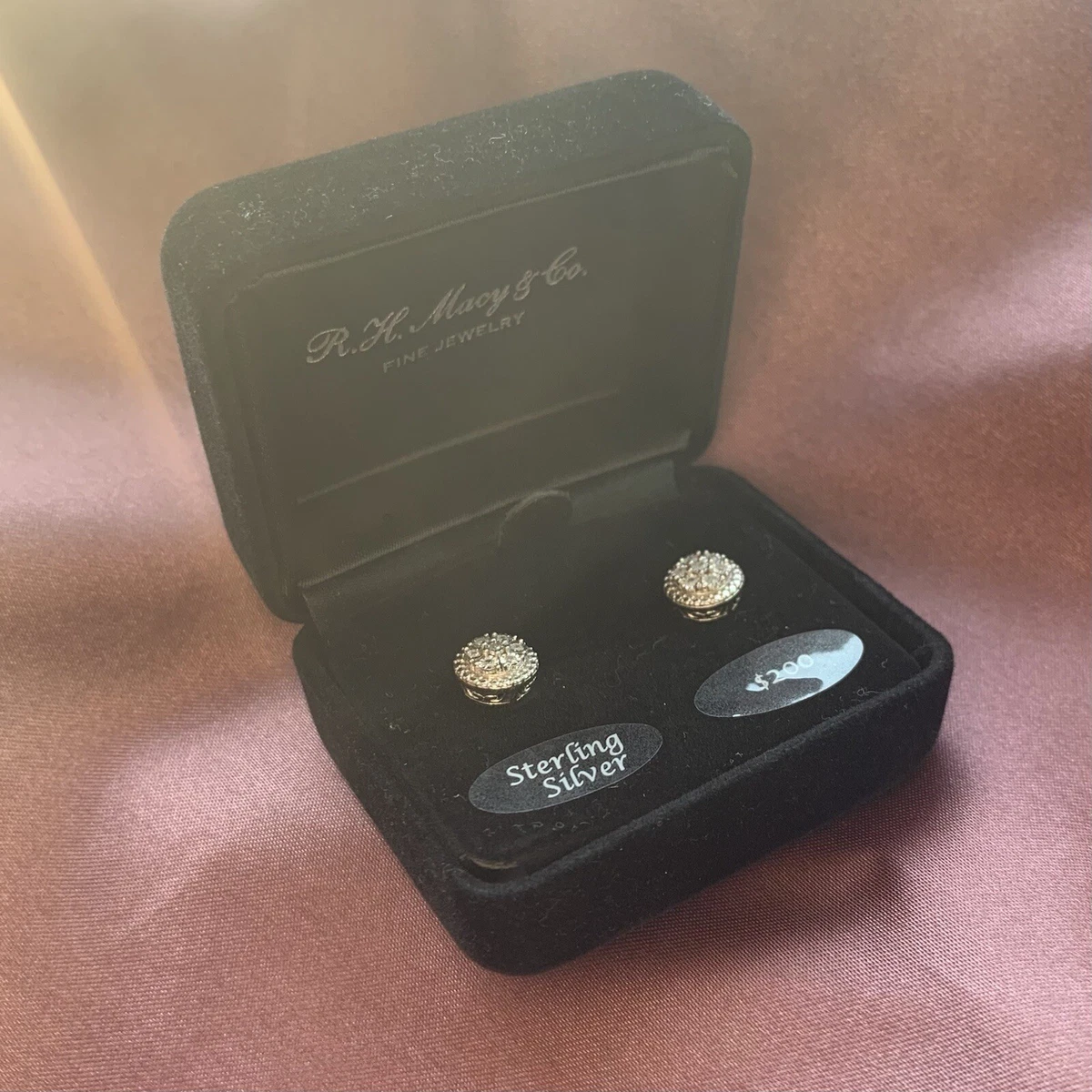 Macys diamond shop cluster stud earrings