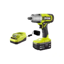 RYOBI 18V Cordless 1/2 in Impact Wrench Kit with 40 Ah Battery and Charger