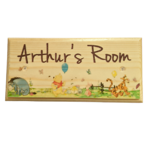 Room Door Sign or Plaque Baby Tiger Theme for Child's Kids Bedroom