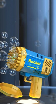 Bubble Gun Machine W/ Space Light Children s Toy (w/o Bubble Water And Battery)