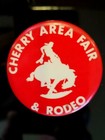 Vintage CHERRY AREA FAIR AND RODEO Pinback Button St. Valentine, Nebraska — photo 2