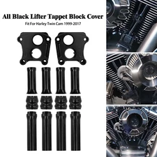 Pushrod Tappet Lifter Block Cover Fit For Harley Dyna Softail Twin Cam 1999-2017