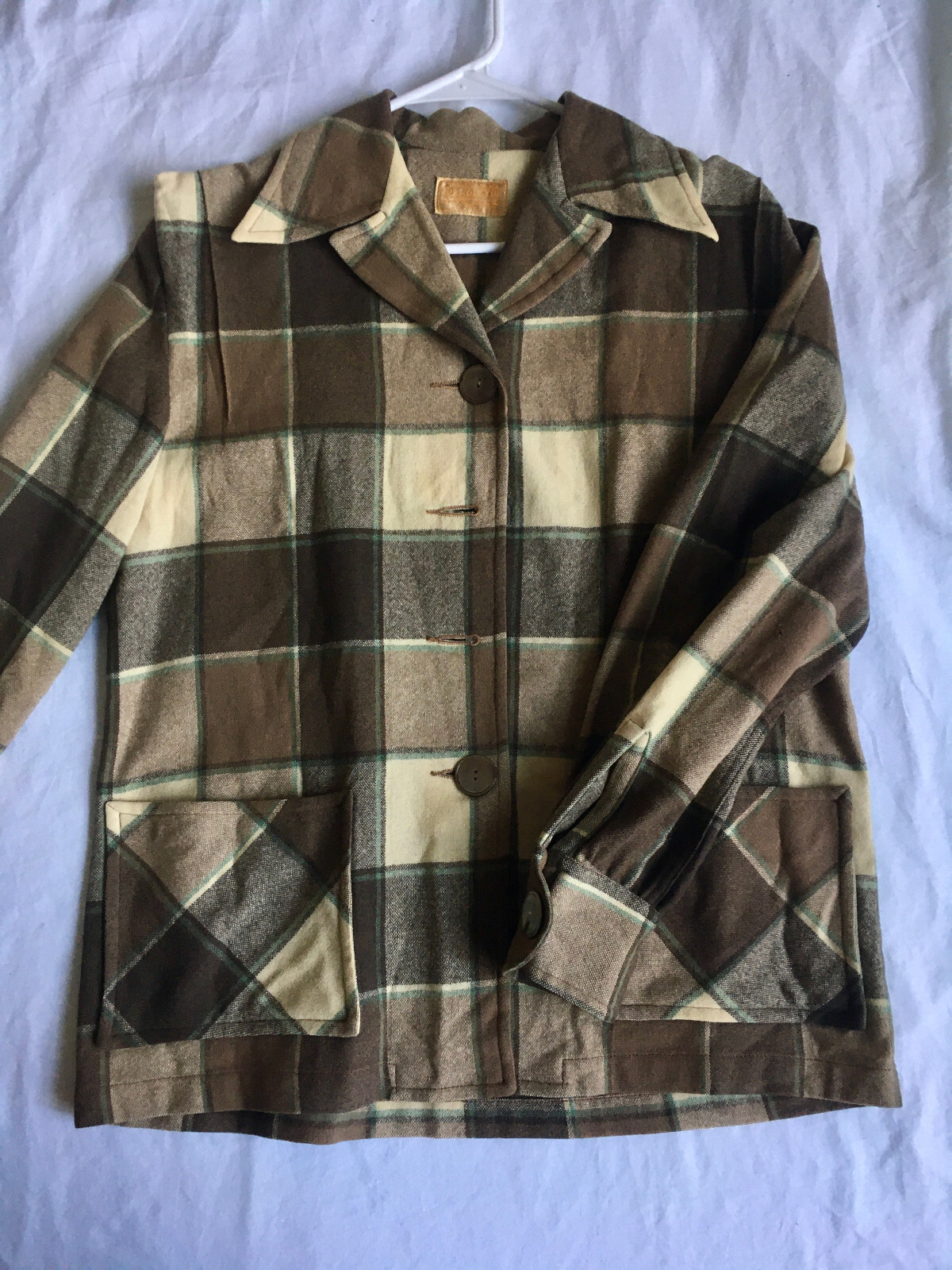 Vintage Pendleton Button Front Wool Plaid Jacket … - image 4