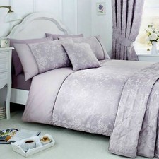Serene Jasmine Floral Jaquard Weave Lavender Duvet Cove or Curtains or Bedspread