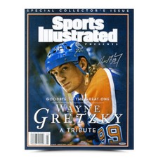 AUTOGRAPHED UDA WAYNE GRETZKY EDMONTON SPORTS ILLUSTRATED TRIBUTE 15X20 COVER