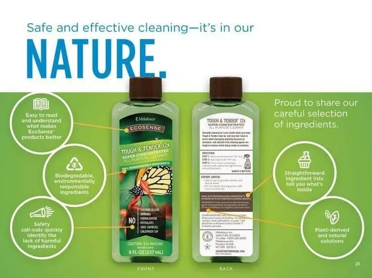 Melaleuca Ecosense Tough And Tender All Purpose Cleaner 12x Concentrate ...