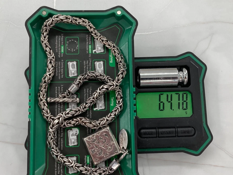 Collar de plata esterlina con colgante de pergamino bizantino Lois Hill Foto 4 de 4