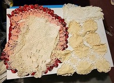 Lot Of Multicolored Many Sizes Shapes Doilies