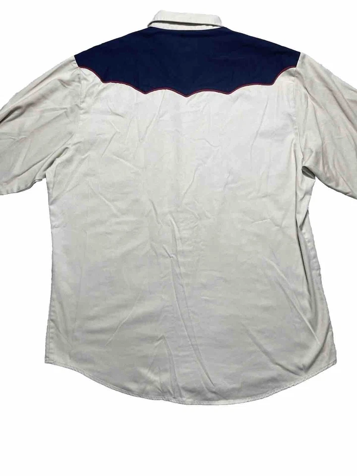 Camisa vaquera bordada vintage Roper para hombre 2XL Rockabilly caballos de rodeo Foto 3 de 4