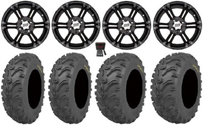 ITP SS212 12'' Wheels Black 27'' Bear Claw Tires Kawasaki Brute Force IRS