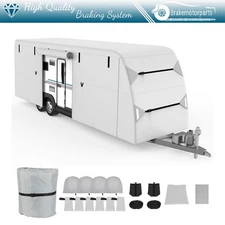 22ft-24ft RV Cover Windproof Extra Thick Camper Cover w/ Adhesive Repair Patches