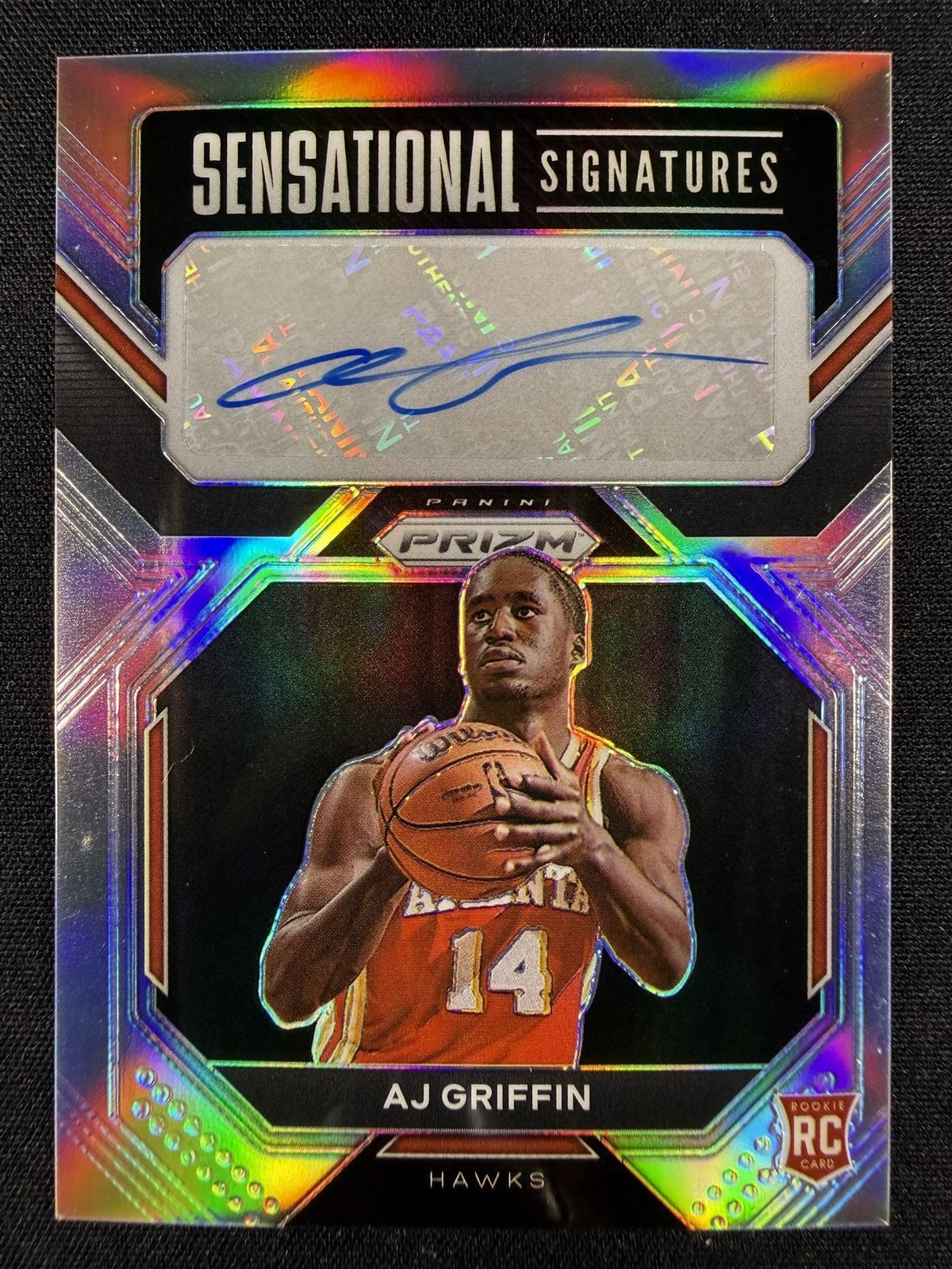 2022-23 Panini Prizm #SS-AG AJ Griffin Sensational Signatures Silver Rookie Auto