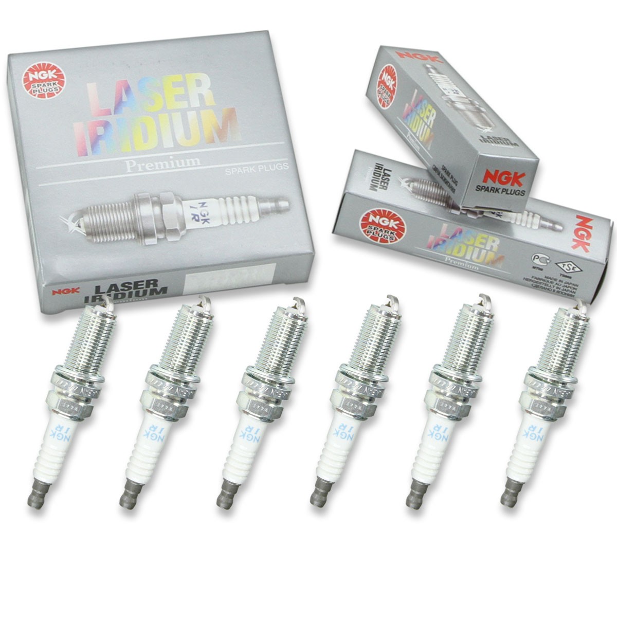 6 pc NGK 6481 ILFR6B Laser Iridium Spark Plugs for PKH20TT LR005483 IKH20TT hg