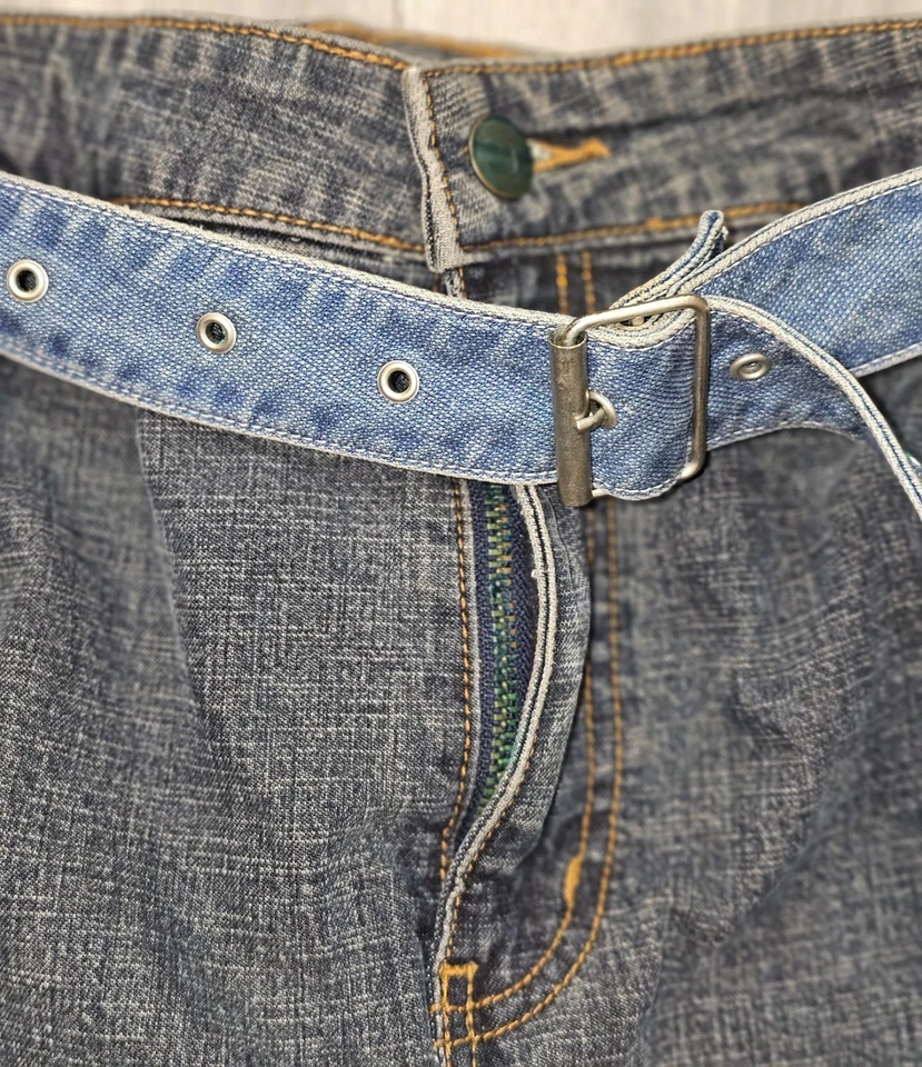 Maxi falda vaquera larga Venezia vintage años 90 cremallera frontal abertura azul para mujer talla 18” Foto 3 de 4