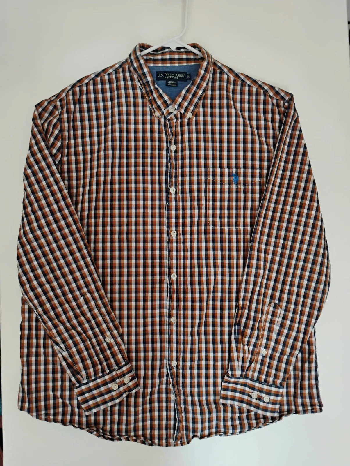 US Polo Assn. Men's Long Sleeve Button Down Shirt Size 2XL