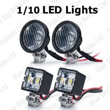 Round LED Roof Light Bar Headlights Spotlight for 1/10 1/8 RC Car Crawler Truck