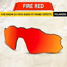 1.5MM POLARIZED Lenses for Oakley Radar EV Path Asian Fit OO9275, Fire Red 