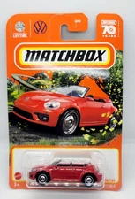 2021 Matchbox 2019 Volkswagen Beetle Convertible RED Toy Car New Mattel 