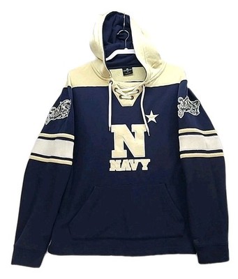 Navy Colosseum M Navy Midshipman Lace Up Hoodie