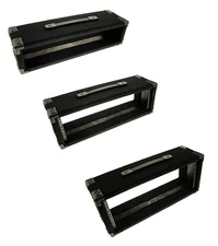 USA Made PROCRAFT 6" Deep Rack Case in Black Carpet Wrap - Top Handle w/Screws