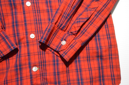Tommy Hilfiger Sz Large 16/18 Red Plaid Button Down Shirt - Picture 3 of 5
