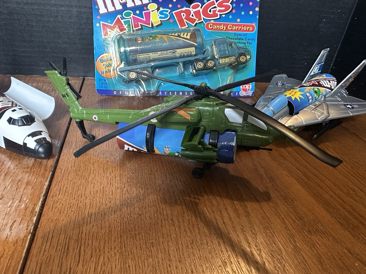 M&M's Minis Candy Carriers JET HELICOPTER SPACE SHUTTLE MINI RIG