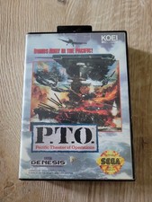 P.T.O. Pacific Theater Of Operations Sega Genesis With Map And Manual