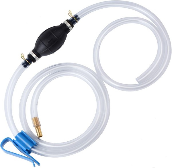 Siphonpumpe Manuell FüR Benzin Diesel FlüSsigkeit Wasser Mit 2 Pvc-SchläUchen-image
