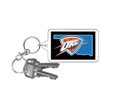 NBA Basketball Style Neon Bar Sign Design State Map Team Logo Photo Keychain New