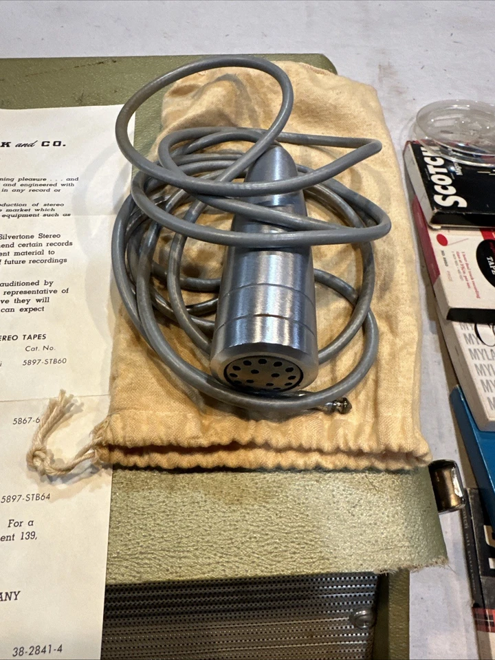 Amplificador de tubo carrete a carrete estilo reproductor vintage Sears tono plateado - usado - ¡funciona! Foto 4 de 4