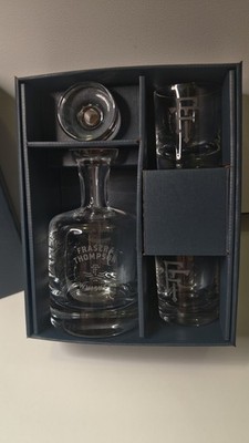 Whiskey Decanter Fraser & Thompson 2 glass Michael Bublé signe Engraved limited