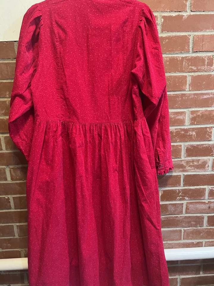 Laura Ashley Fushia Fine Corduroy 1980s Long Sleeve Dress Size 12 US Women - Image 2 of 4