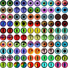 100PCS Dragon Eyes Glass Cabochon for Clay Doll Making Sculptures Props Craft DI