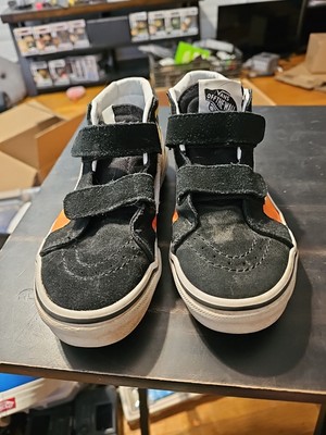 Vans SK8-Mid Reissue V Hot Flame Black Hook And Latch Kids Size 2