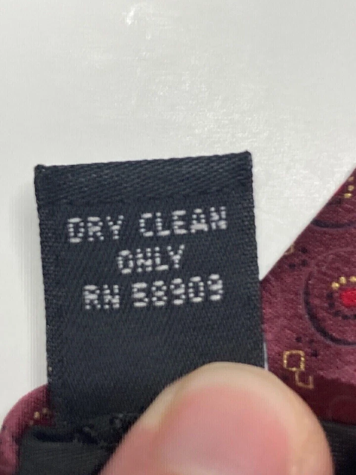 Corbata formal de Murano para hombre 59"Lx3,75"W rojo/dorado Foto 4 de 4