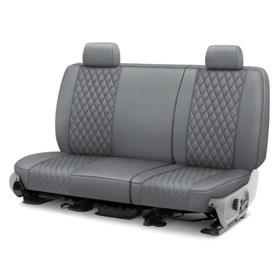 For Ford Edge 11-13 Seat Cover Faux Leather Diamond Shield Quilted 2nd Row Light