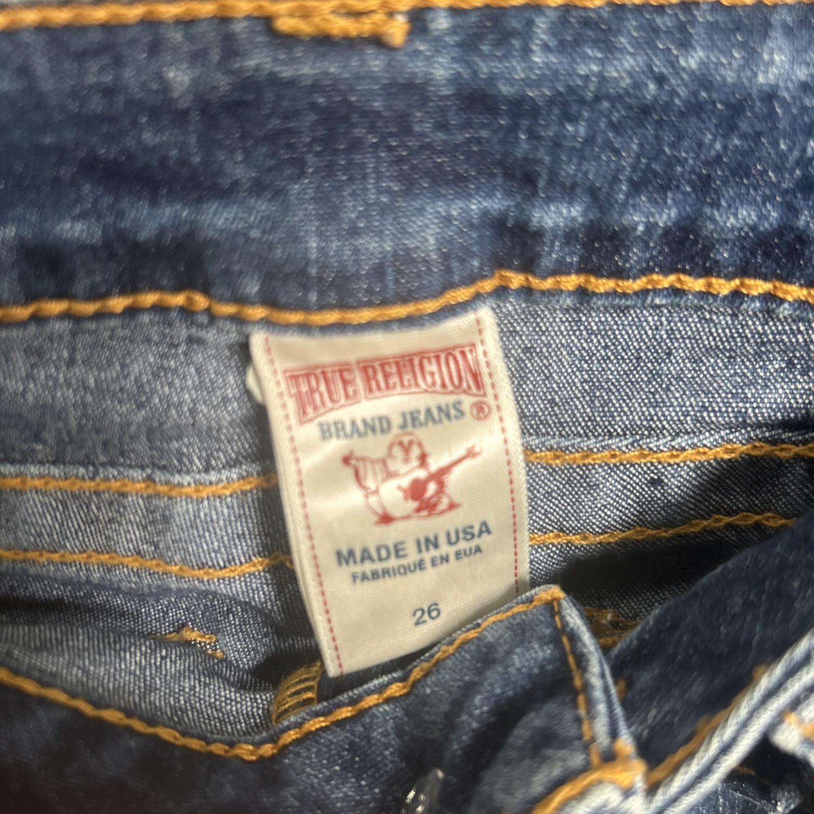 True Religion Brand Women’s Hi Rise Legging Jeans Size 26 Blue Inseam: 29 In EUC thumbnail 8