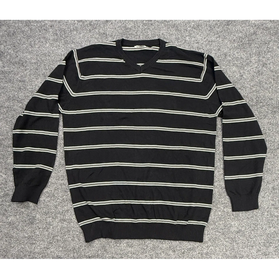 Suéter Jordan Craig Vintage Y2K Negro Rayas Cuello en V XL Nuevo con Etiquetas Foto 2 de 4