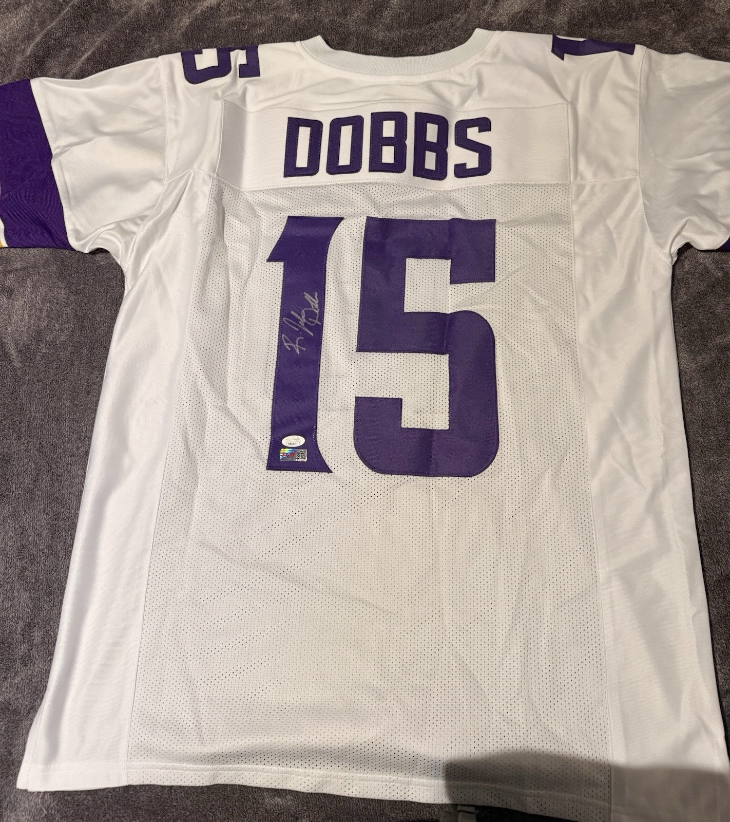 Josh Dobbs Minnesota Vikings Original Autographed Football Jersey JSA Certified